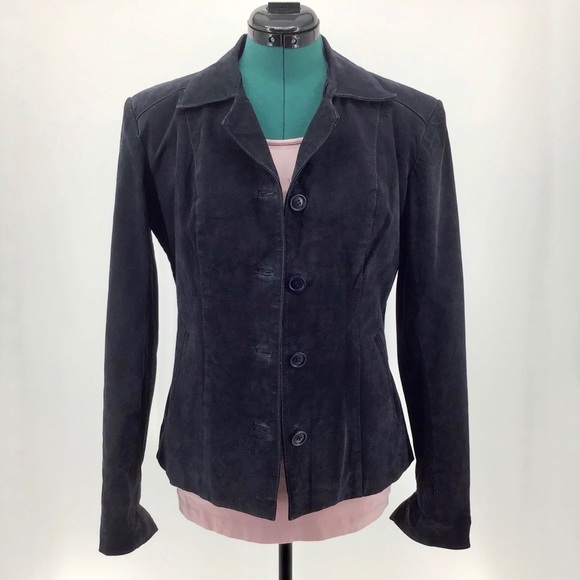 Originaux par Pablo Vintage Navy Suede Blazer, M - Picture 9 of 16